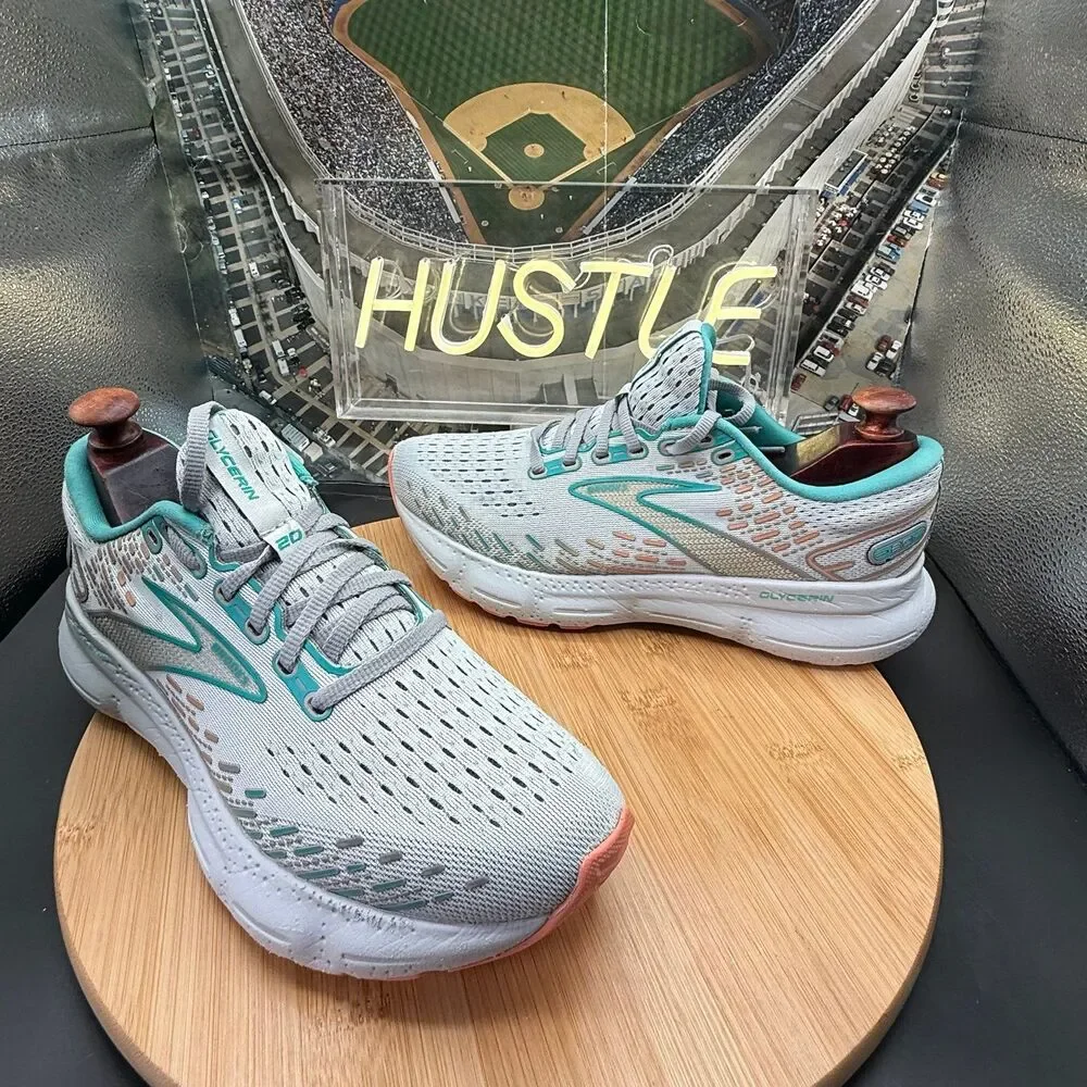 BROOKS Glycerin 20 Oyster/Latigo Bay/Coral Women’s Sz 8.5 (B)